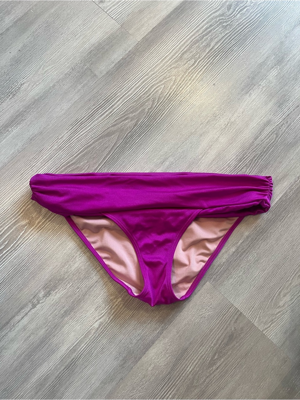Victoria’s Secret Fuschia Luxe Fold Over Bikini Bottom size Medium